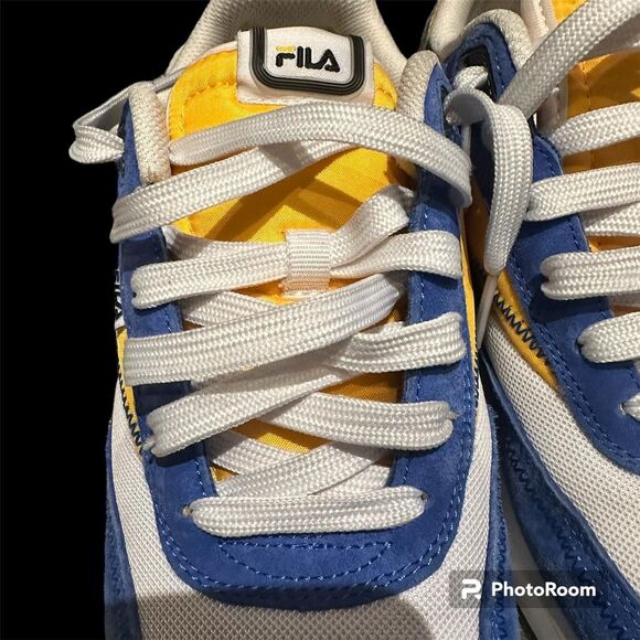 Fila Men\'s White and Blue Trainers main image 8